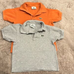 2 Lacoste Gently Used Boys Short Sleeve Polos size 4Y